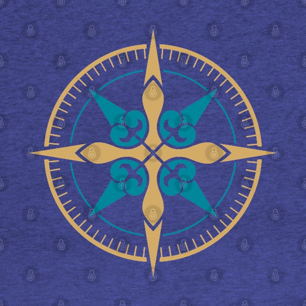 Artistic Compass Fleur De Lis by Toogoo